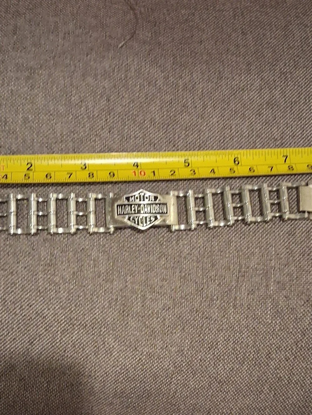 Harley-Davidson Silver-Tone Shield Link Bracelet